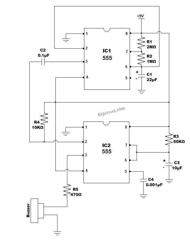 IC 555 Timer - Pin Daigram with Configuration and it's Applications