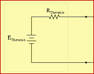 Thevenins Equivalent Circuit with Vth and Rth (Without Load Resistance)