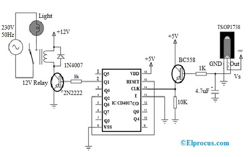Remote Control Light Switch : Circuit, Working & Its Applications