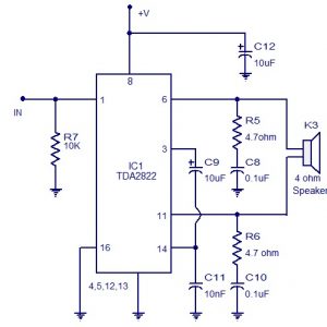 Designing Stereo Amplifier Circuit Using TDA2822 And Its Characteristics